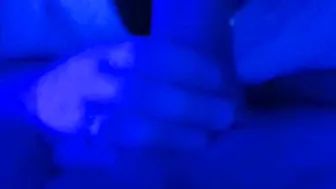 Neon lips oral sex but denied cum inside mouth