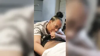 SUCK HIM WHILE HER FIANCE DOWNSTAIRS
