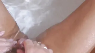 fingered and bathing before sex toy nailed and cummed over my vagina
