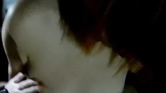 $POV red haired Beauty banged inside vehicle at parking public/рыжая трахается на парковке