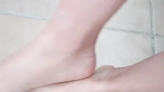 Massaging my toes