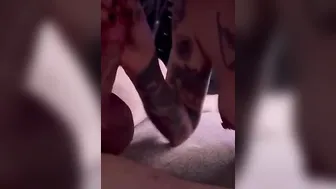 Dark Haired lover getting spun out sucking clouds and huge penis deeply