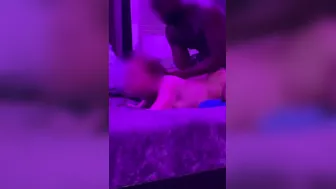 Watching his wifey got boned and squirt all over some big black cock