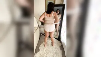 Masturbating old unshaved cunt into underwear to soak  filthy