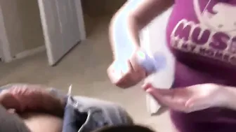 Big Boobed dark hair college girl craving for his warm cum