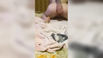 I plowed tight anal with a huge sex toy while she eagerly blows my cock