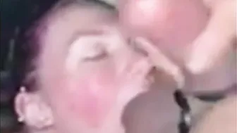 Cougar loves worshiping daddy’s nuts
