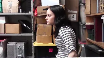 Store Guard Banged The Dark Haired Teens Thief  Took A Close-Up Tape Of Her Twat - SHOPFUCK