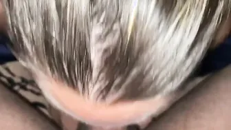 Hispanic fiance doing what she does best blowing the dick raw
