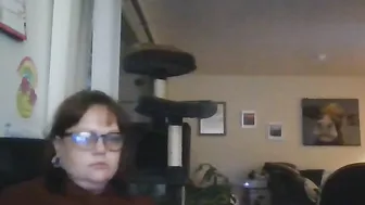 Hot Dark Haired Smoking a Cigarette watching porn