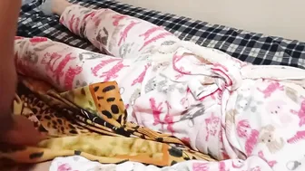 Uncle with niece: she is resting while I start touching her to view her panties but I cant stand it