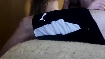 CUTIE GF does a FELLATIO and FUCKS with one DUDE while does a HAND JOB to the CUCKOLD