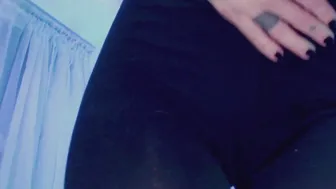 adorable model teases inside yoga leggings and getting nude