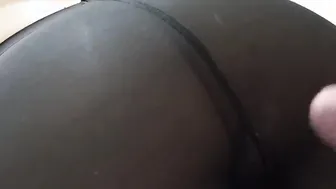 Tights turf job then cum on my butt