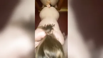 my cunt and butt cum from gigantic sex toys and my mouth greedily blows dick