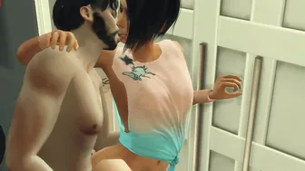 Sims four. GYM «Flex nutt». Part four - Warm-up before the fight