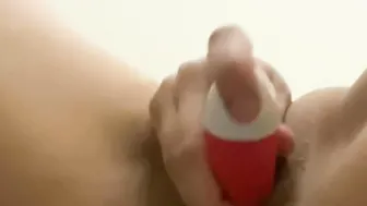 Found my hair curling iron and I used it as an anal vibrator