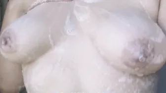 Bouncing soapy Melons into the shower