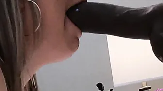 ASMR | White blonde hotwife loves gagging  salivating on your gigantic ebony cock | DaddysCowgirl