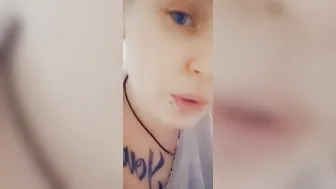 Cute sluts smokes her cigarette
