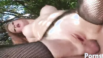 Hottie Audrey Hollander Twat Banged Outdoor And Jizzed Rough