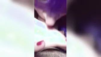 Amateur mom with Gigantic Boobies and Purple Hair offer the best Head he can only last a few minutes