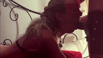 Bdsm Carnival Series - Part two - Big Titted Blonde Hot Mom Deep Fellatio Love on her Mouth