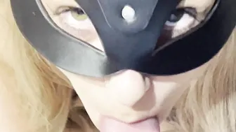 Milf into leather straps getting her snatch and mouth boned by young penis