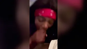 Miami Davis sucking off huge ebony cock