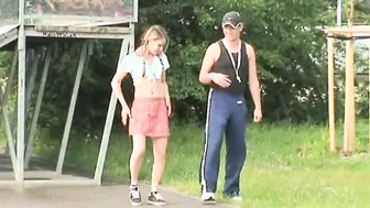 Woods porn video – The joggin instructor takes his young college girl to the woods