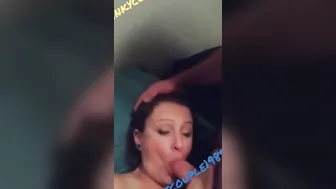 Something inside her mouth