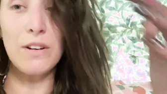 Thicc stay at home MILF secretly riding big black dick dildo into her craft room