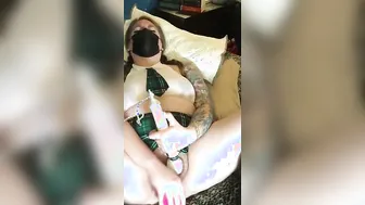 goddess MILF dresses up as a school cunt with mouth and fucks herself silly.
