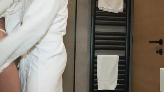 Fit teenager fucks into the shower and getting cum on her small jugs | CumForSophie