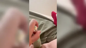 Goddess red bj plays with her sex toy