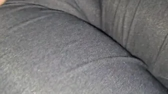 Touching her cameltoe into beautiful tight pants