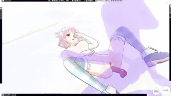 3D ANIMATED Cumshot Neptunia inside the Butt