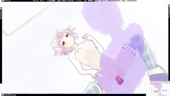 3D ANIMATED Cumshot Neptunia inside the Butt