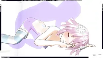 3D ANIMATED Cumshot Neptunia inside the Butt