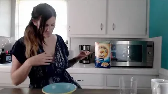 Making porn video – Making you Breast Milk Cereal Part 1