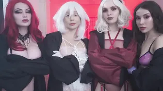 Hardcore sex party with 4 goddess witches and 1 huge penis AliceBong