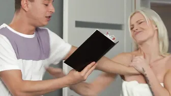 Stepsis Zazie wanted to rides stepbrothers cock and stepbro found out about it