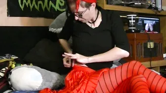 Masturbation with a bottle of Squirt