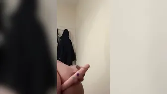 Masturbating bimbo sex toy inside booty