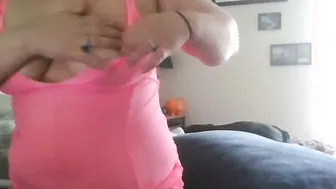 Huge Boobs  BAE Dark Hair Watching Porn Masturbating and Squirting.