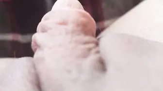 Fucking myself with a huge knot werewolf dildo POV