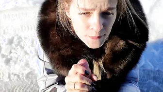 Side porn video – Banged a Goddess on the side of the road inside winter and finished her snatch