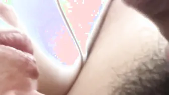 The son of our maid passes his big dick inside my fiances mouth while she rests on her bed