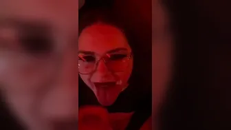 Beauty head and jizzed with my slutty GF