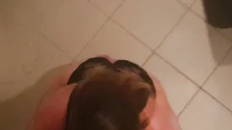 Bella and Dre - Bella blows Dres cock blindfolded untill he jizzes on her stunning face